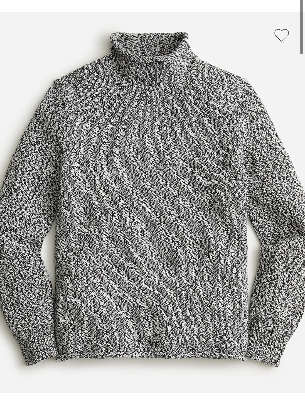 J Crew - Heritage marled cotton rollneck sweater - men’s Medium - NWT